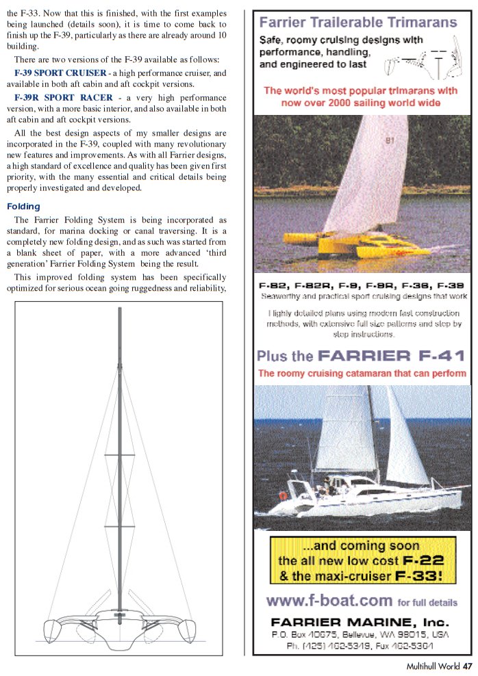 farrier f39 trimaran plans