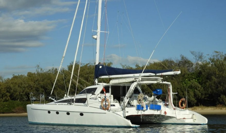 A cruising catamaran