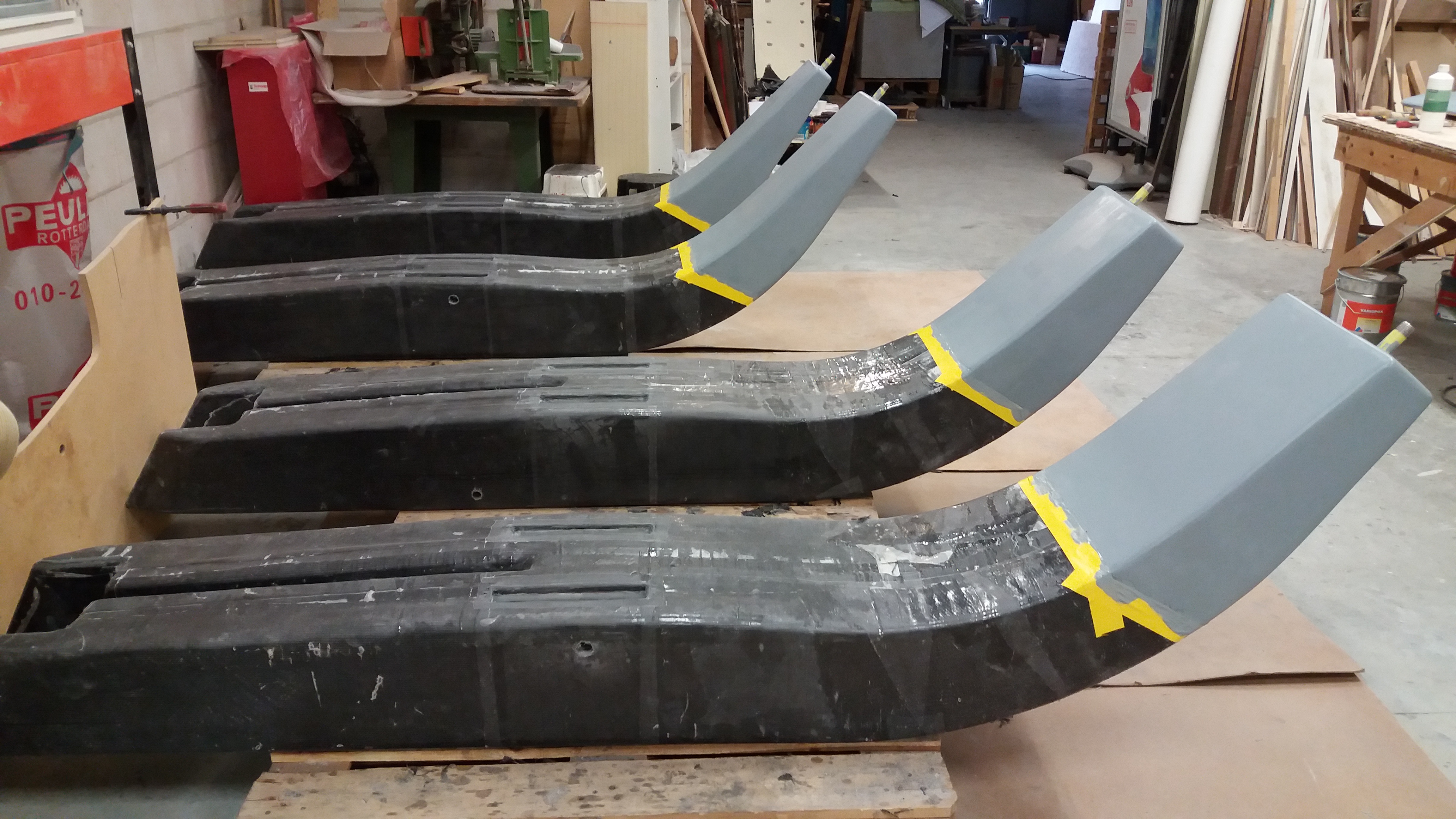 Completed external structure of the beams, ready for fabrication of the beam sleeves.