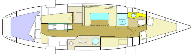 Click for extensive photo gallery interior parts starboard side.